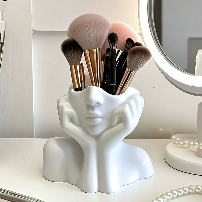 Face Makeup And Brush Storage