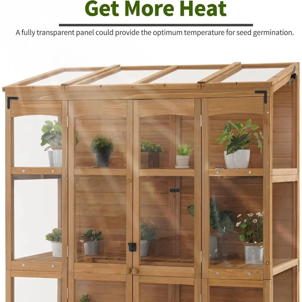 Walk-in Wooden Greenhouse