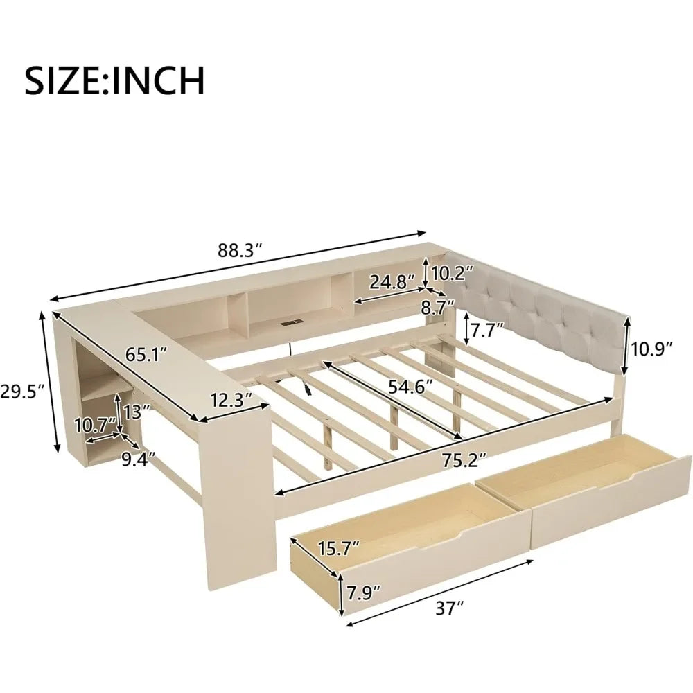Daybed with Under Bed Drawers