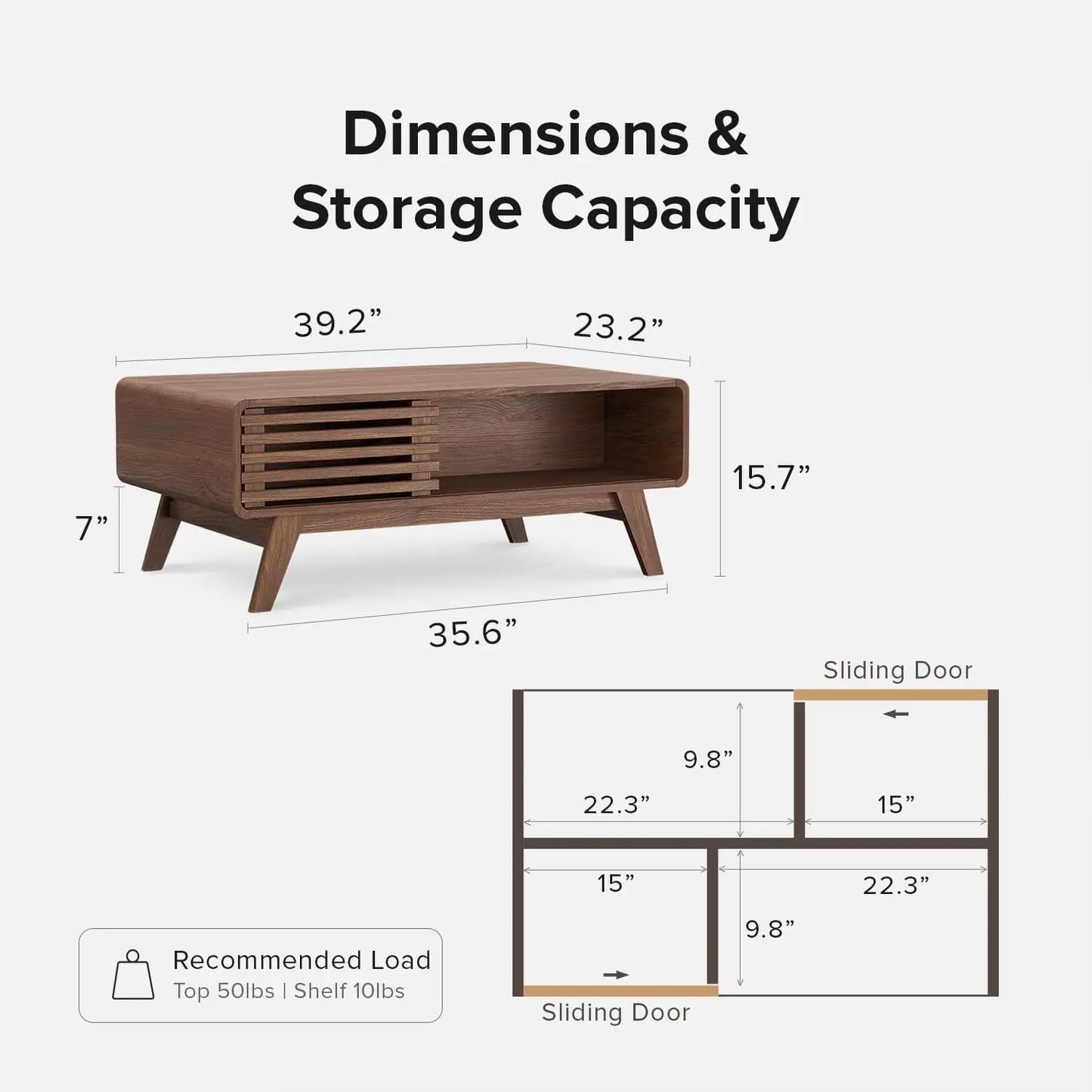 Wood Coffee Table With Storage