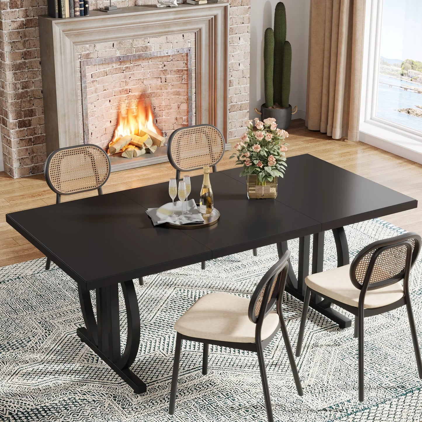 Large Dinner Table Heavy Duty Metal Frame