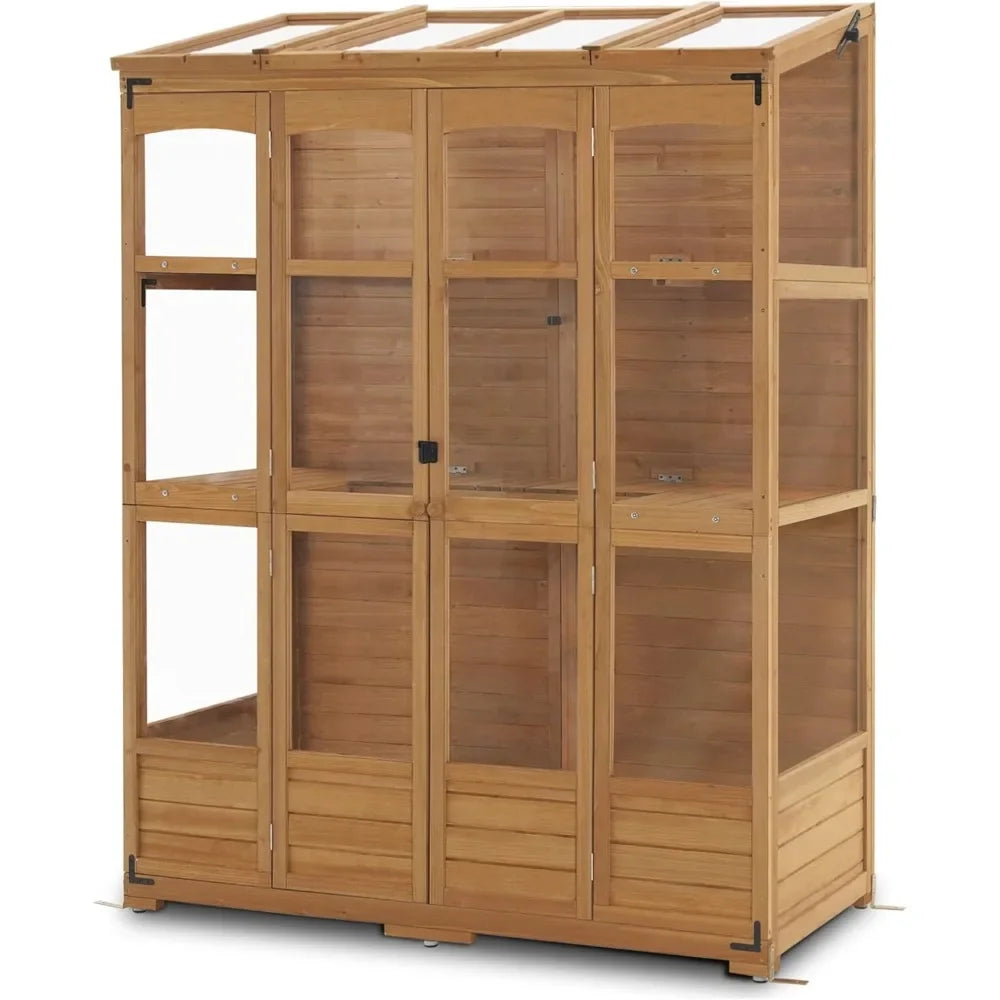 Walk-in Wooden Greenhouse