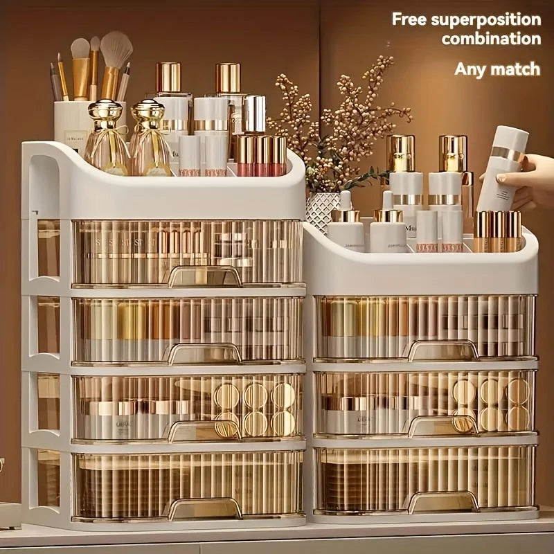 Cosmetics Jewelry Makeup Storage Box With Drawers