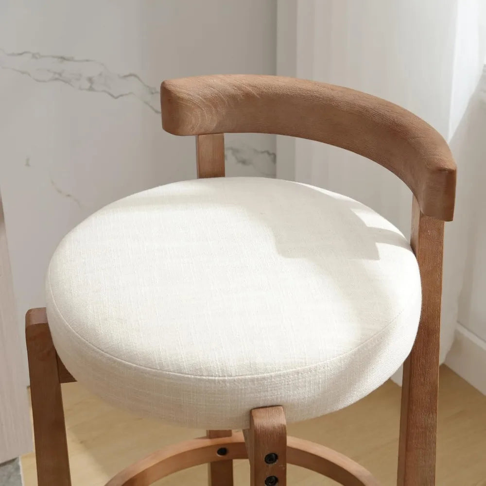 Mid-Century Upholstered Bar Stools Set of 2