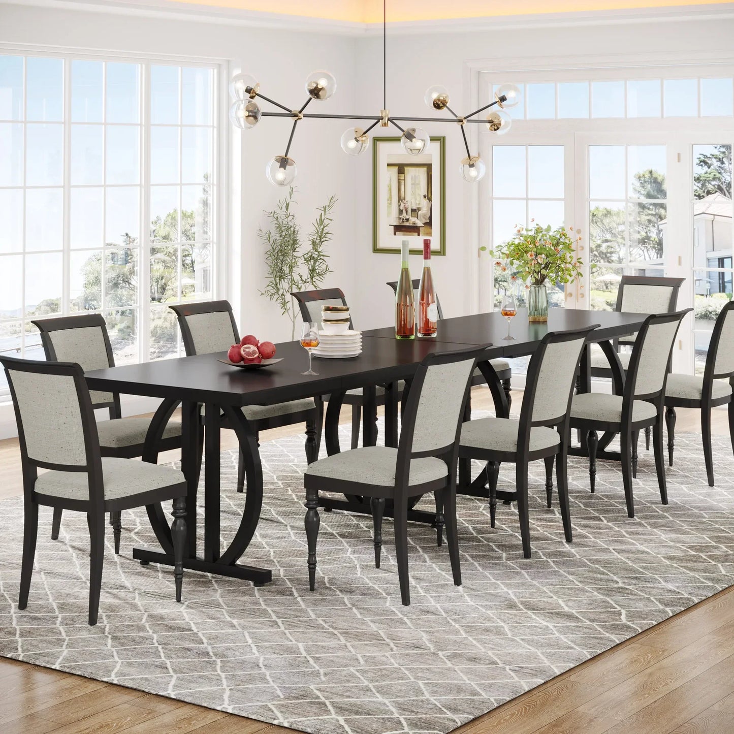 Large Dinner Table Heavy Duty Metal Frame