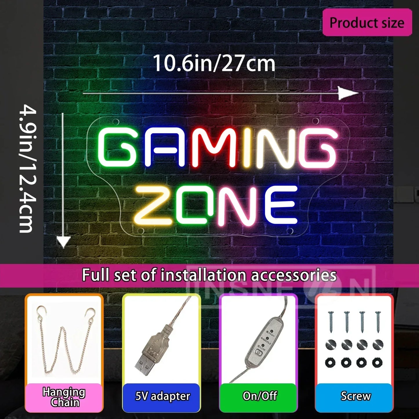 For Gamer Room Neon LED Signboard