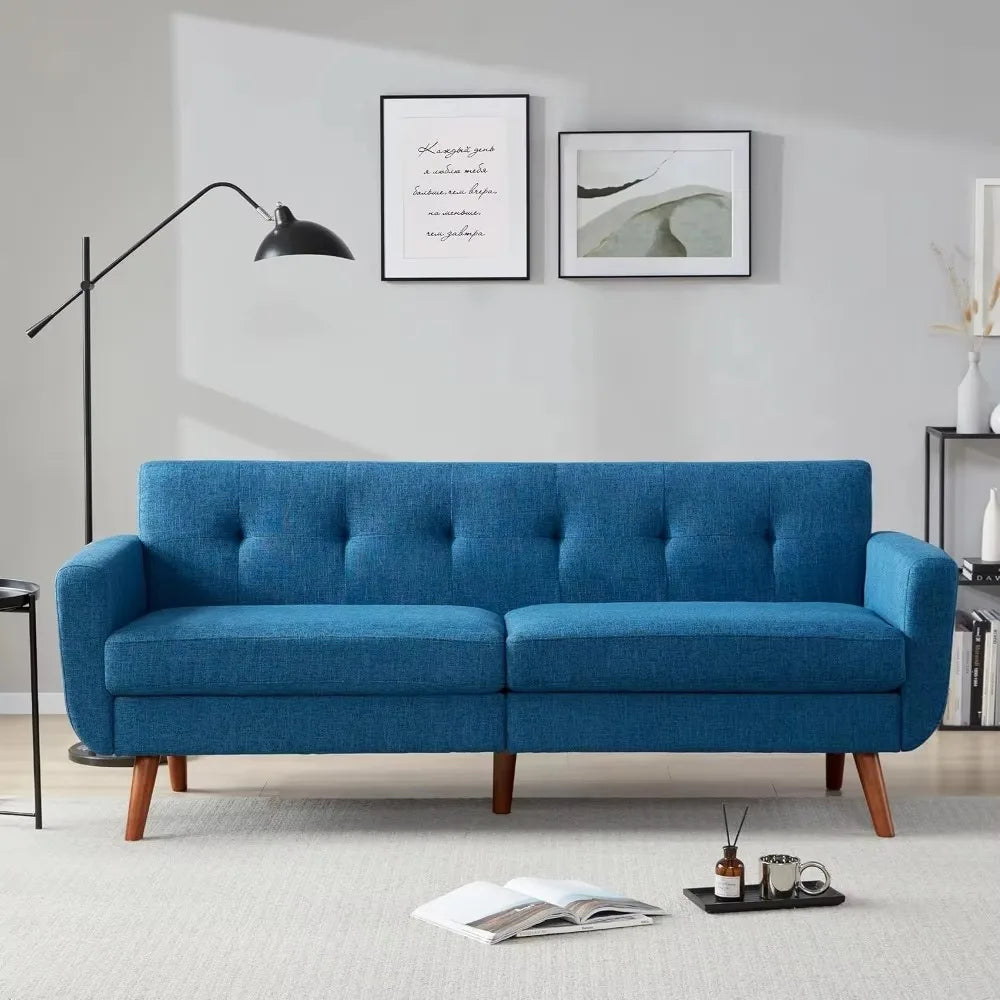 65" W Linen Sofa Couch Loveseat