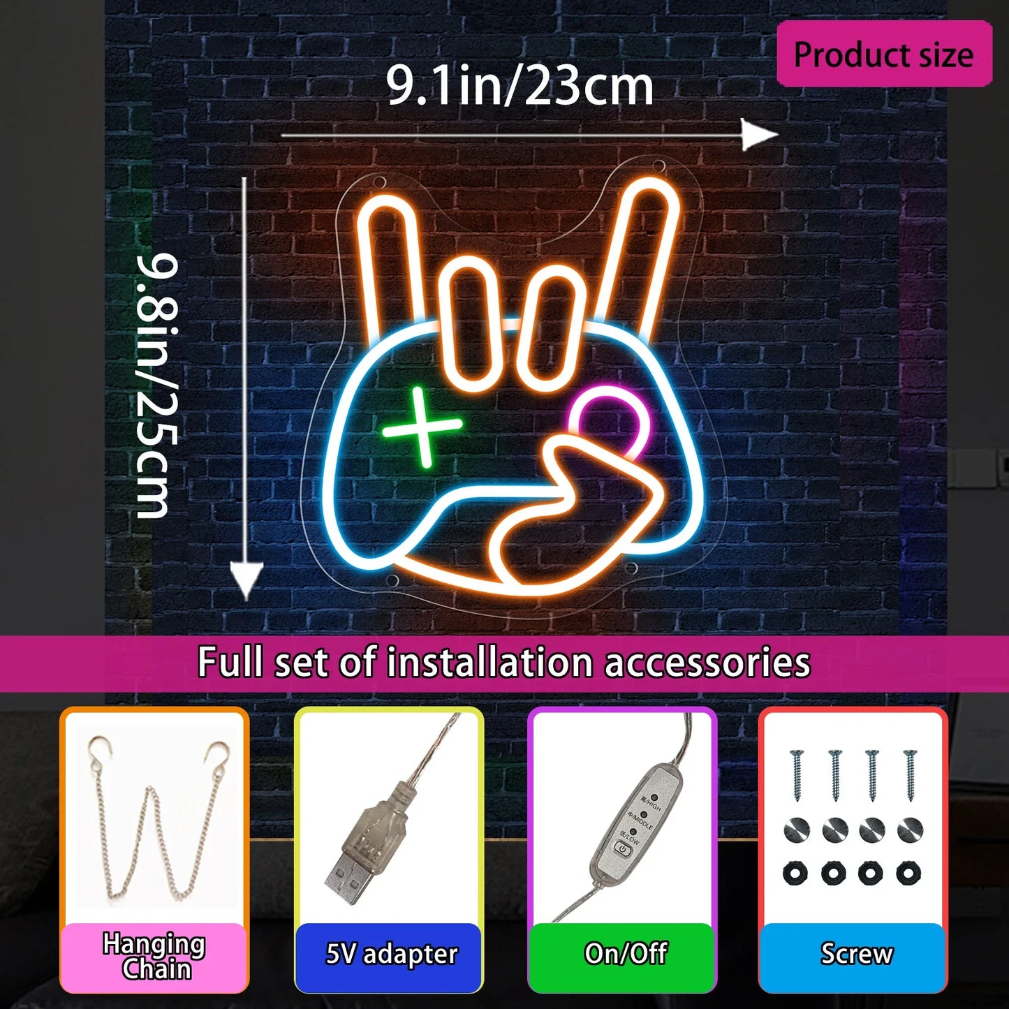 For Gamer Room Neon LED Signboard