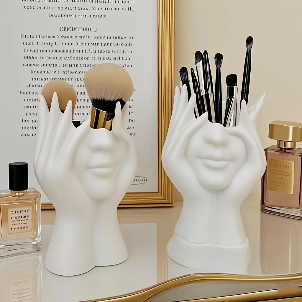 Makeup Brushes and Cosmetics Organizer
