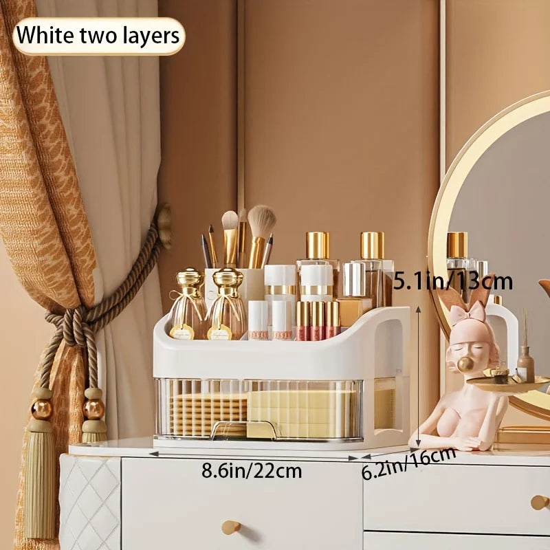 Cosmetics Jewelry Makeup Storage Box With Drawers