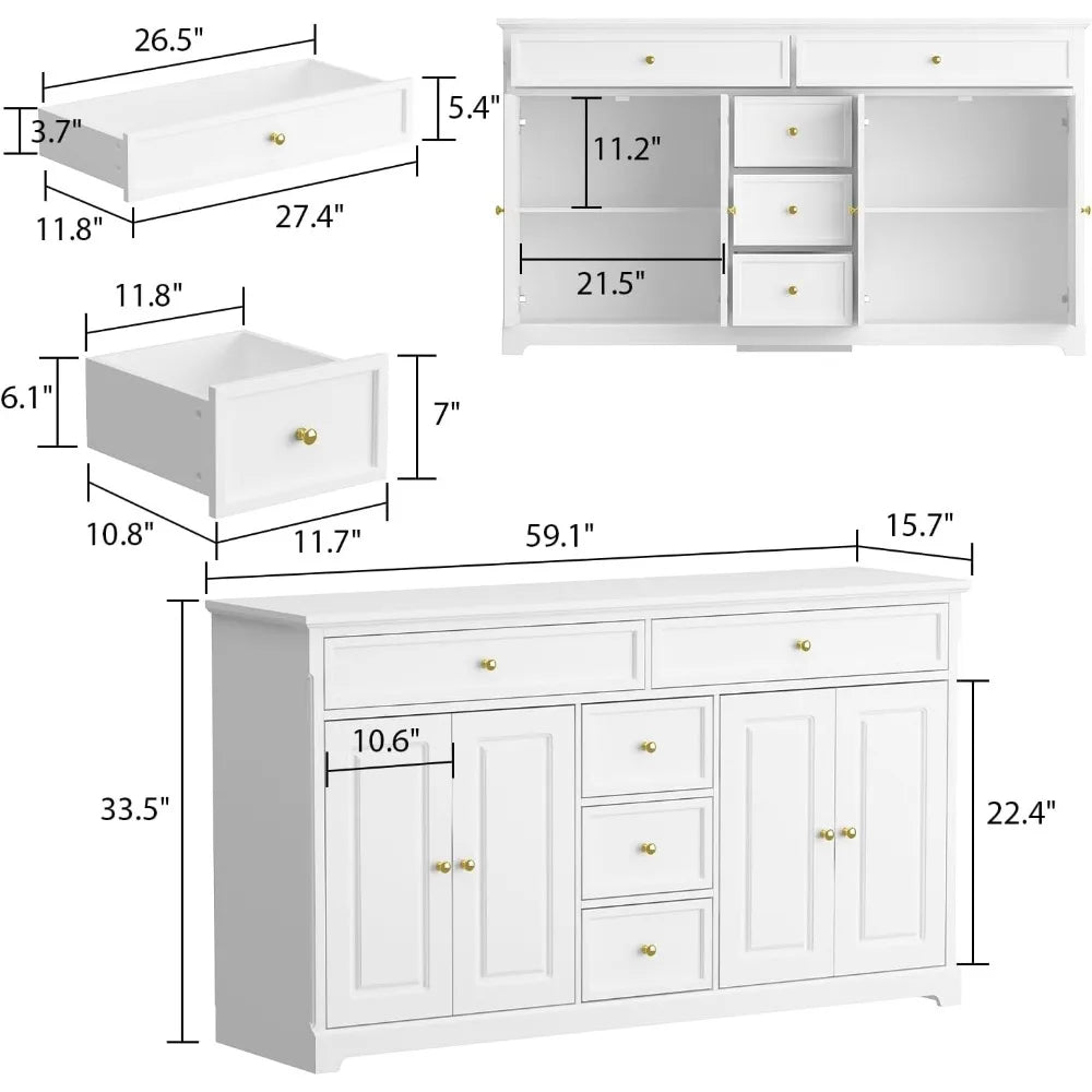 Buffet Bar Wine Cabinet Storage