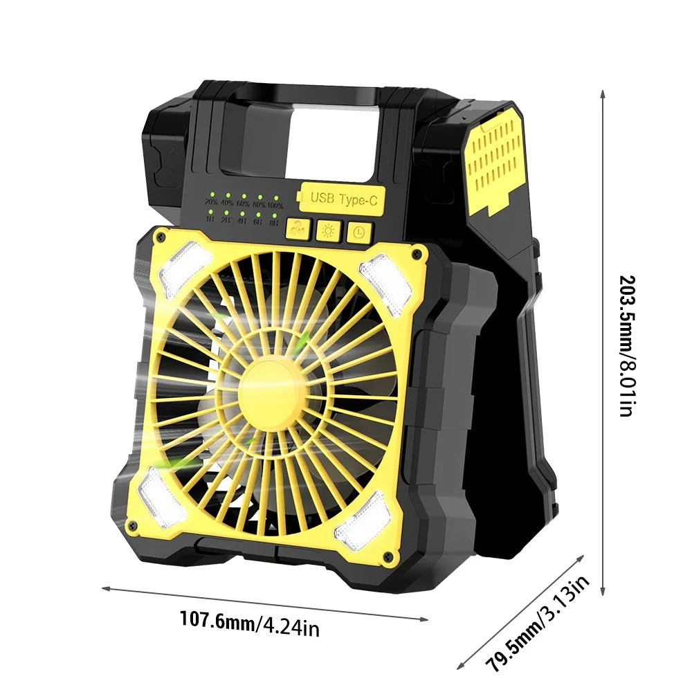 12W Dual Solar Panel USB Fan
