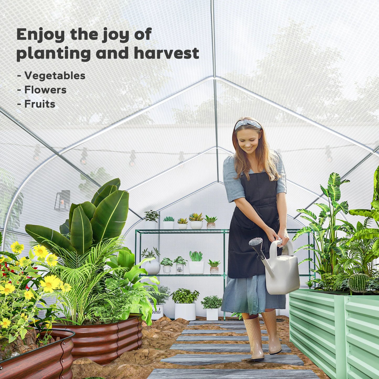 Large Walk-In 20' X 10' X 7' Greenhouse