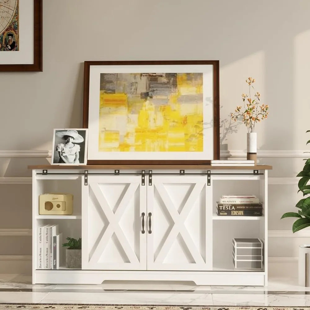 Farmhouse Coffee Bar Cabinet 59"