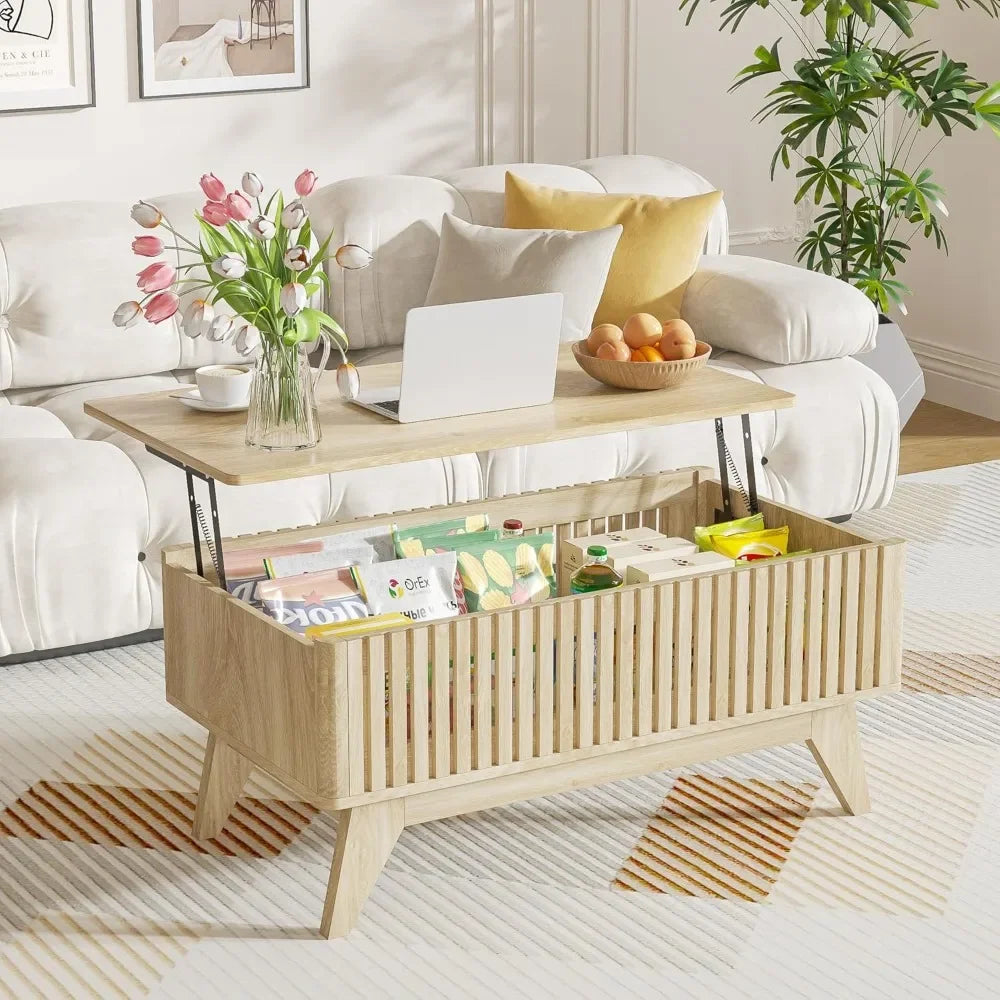 Lift Top Coffee Table with Hidden Compartment