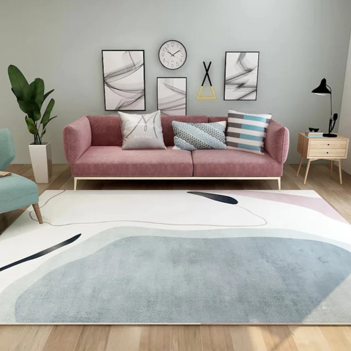 Luxurious, high-quality light beige carpet for bedroom and living room - fully covers large area for elegant, simple floor pavin