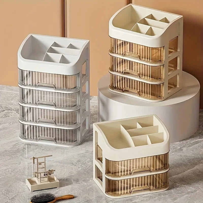 Cosmetics Jewelry Makeup Storage Box With Drawers