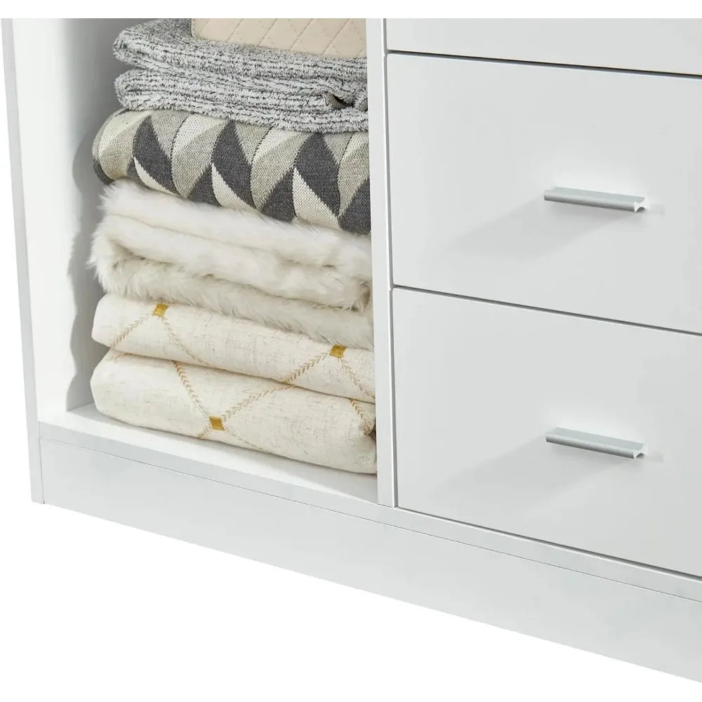 Walk-in Closet System 4 Drawers Shelves