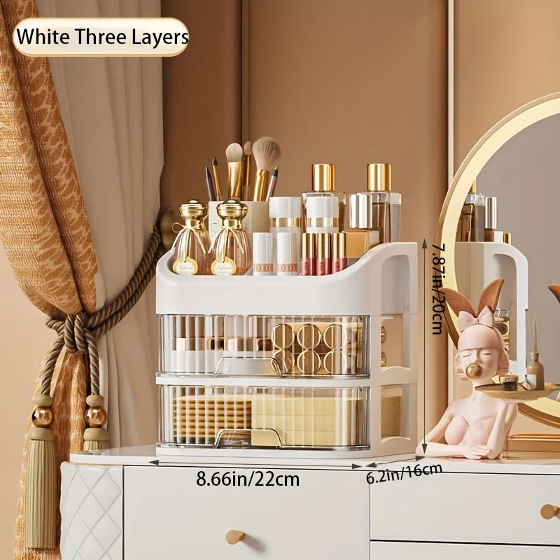 Cosmetics Jewelry Makeup Storage Box With Drawers