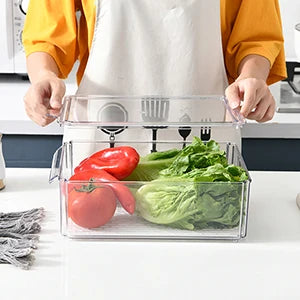 Stackable Refrigerator Organizer Bins With Lids