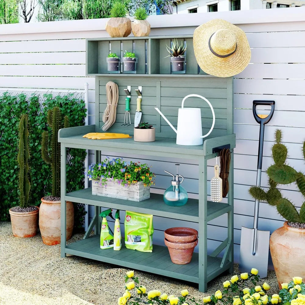 Large Potting Bench Workstation Table