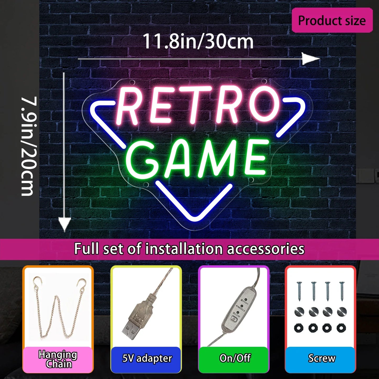 For Gamer Room Neon LED Signboard
