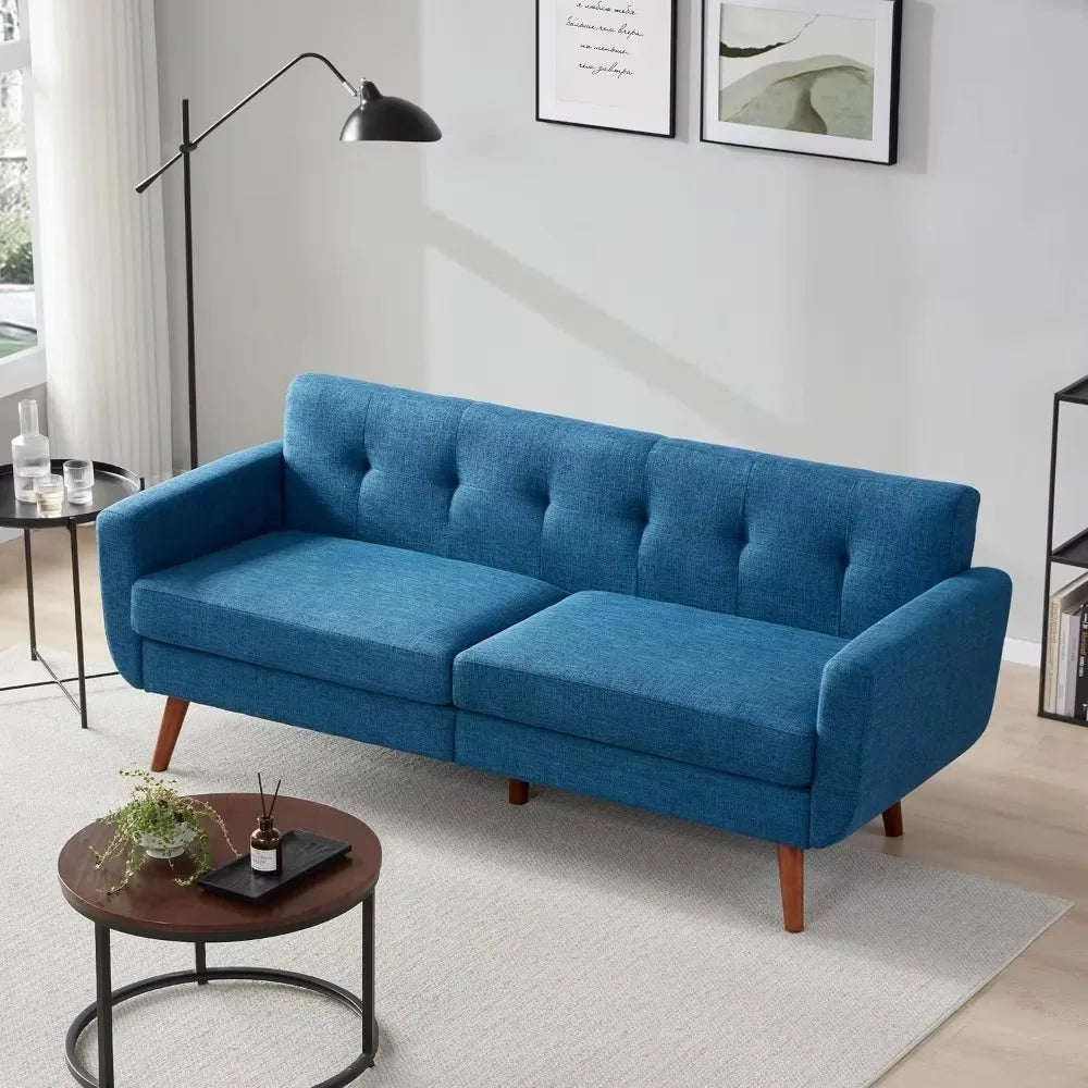 65" W Linen Sofa Couch Loveseat