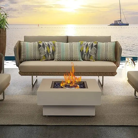 Gas Fire Pit Table With Glass Cover