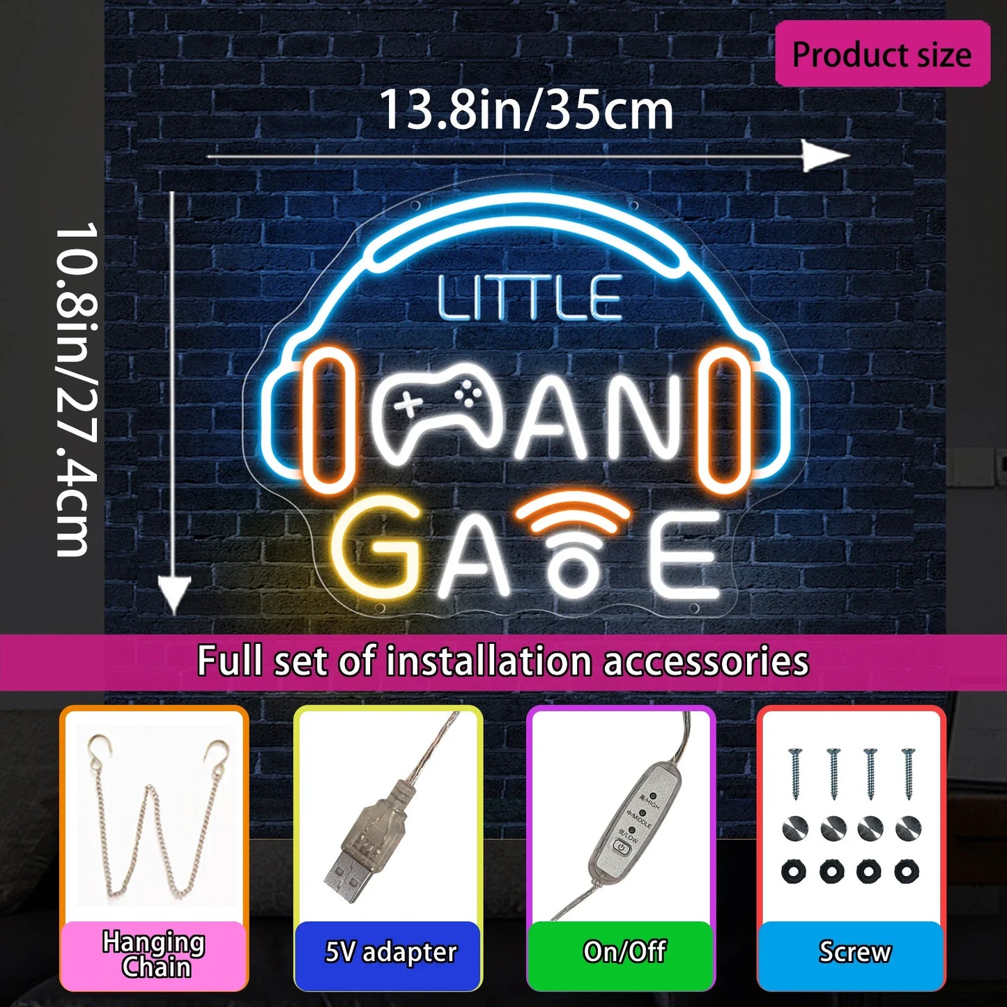 For Gamer Room Neon LED Signboard