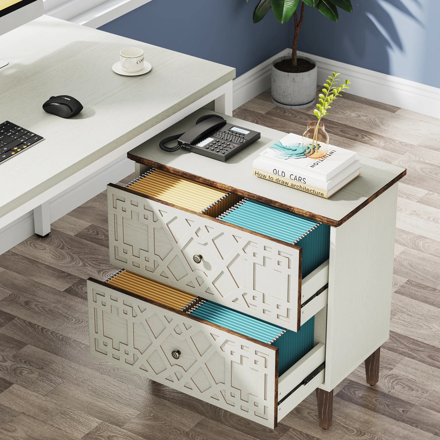 Home Office Wood File Cabinet