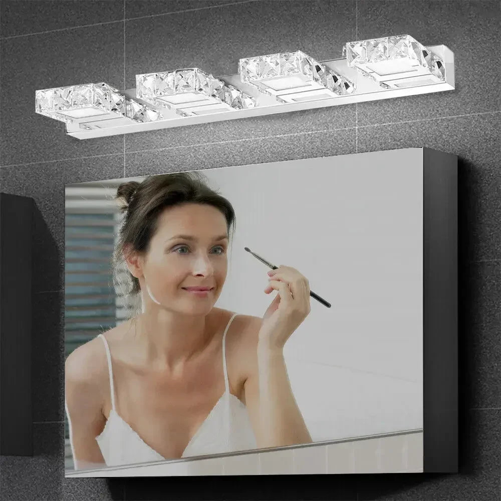4-Lights Vanity Crystal Wall Light