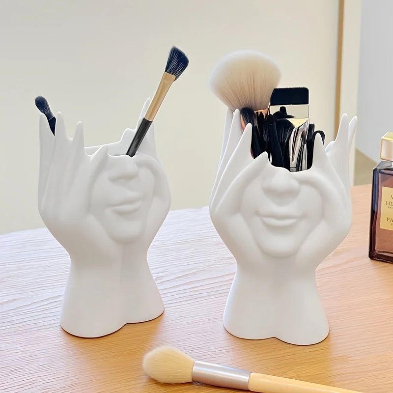 Makeup Brushes and Cosmetics Organizer