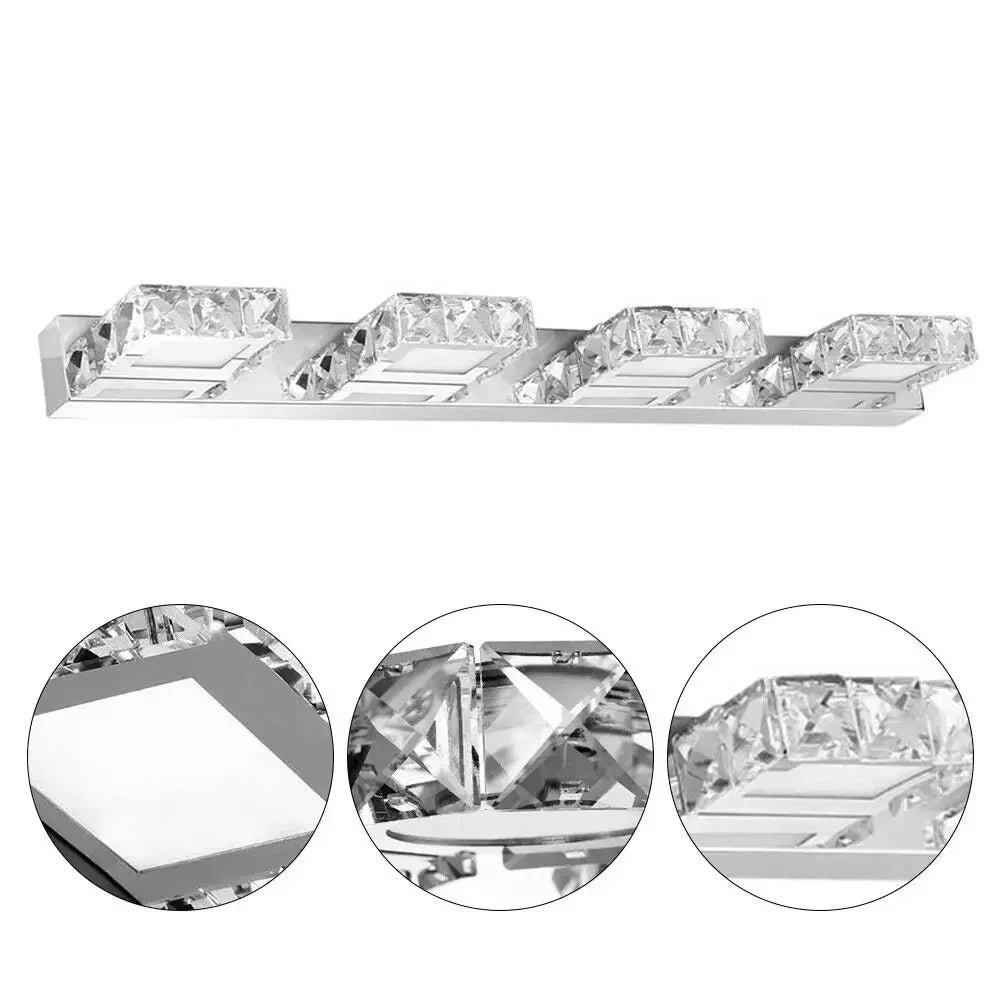 4-Lights Vanity Crystal Wall Light