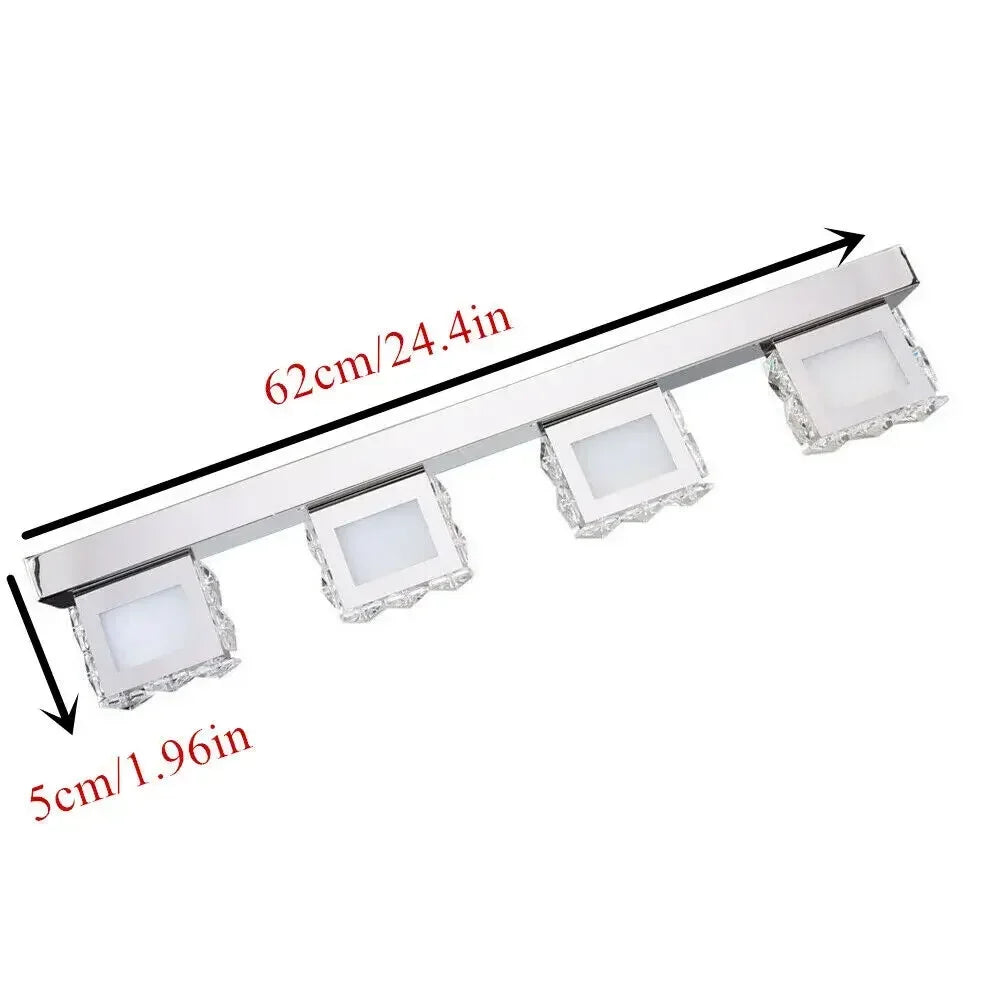 4-Lights Vanity Crystal Wall Light