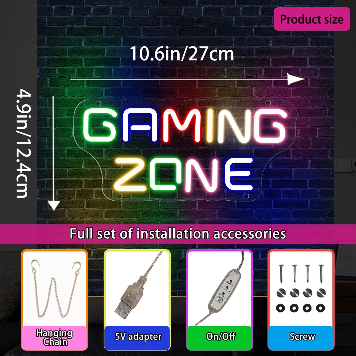 For Gamer Room Neon LED Signboard