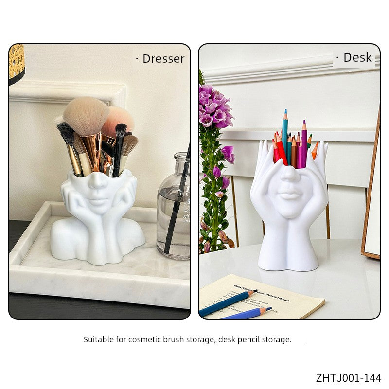 Face Makeup And Brush Storage