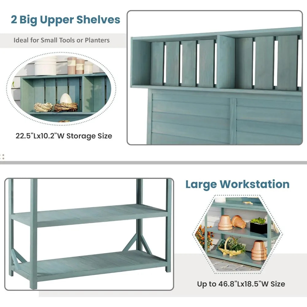 Large Potting Bench Workstation Table