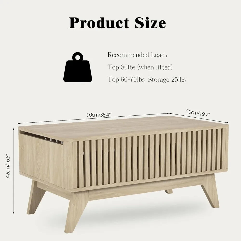 Lift Top Coffee Table with Hidden Compartment