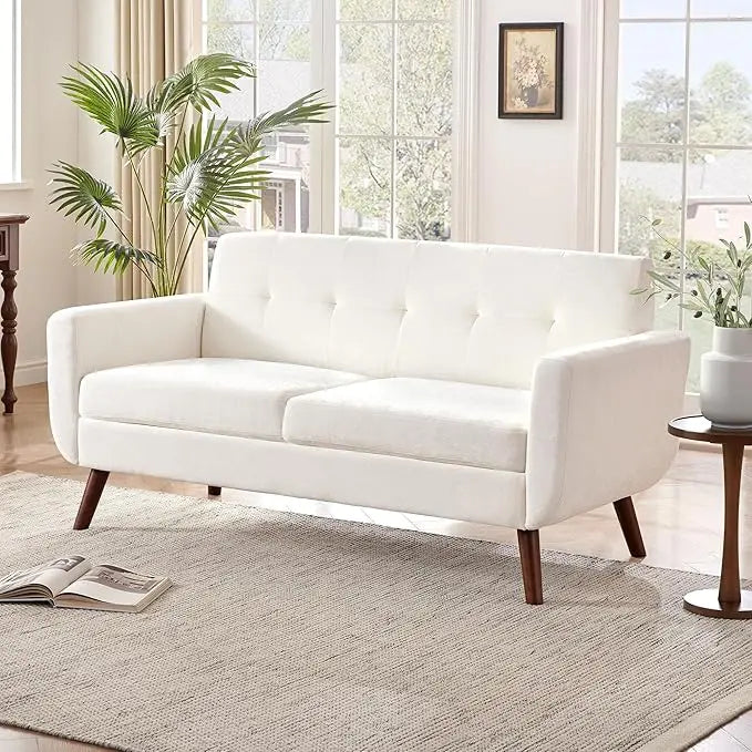 65" W Linen Sofa Couch Loveseat