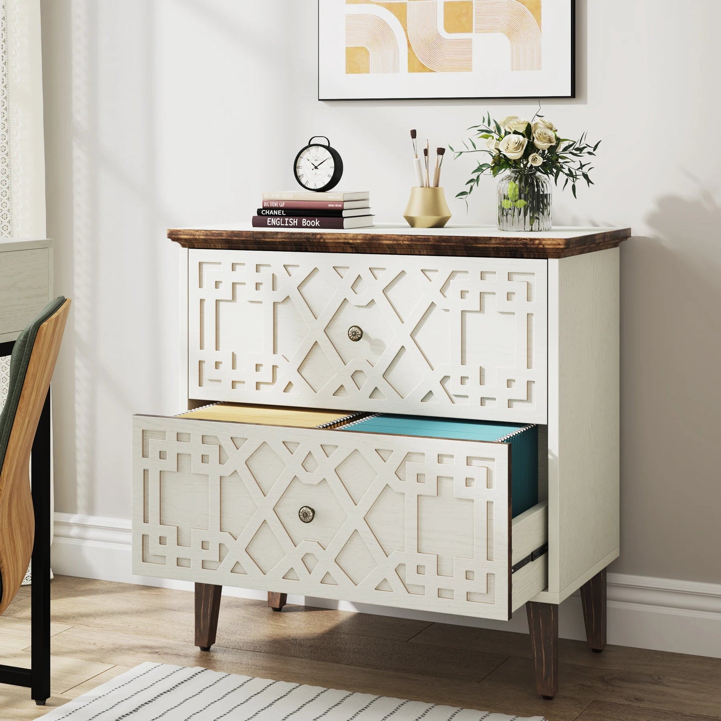 Home Office Wood File Cabinet