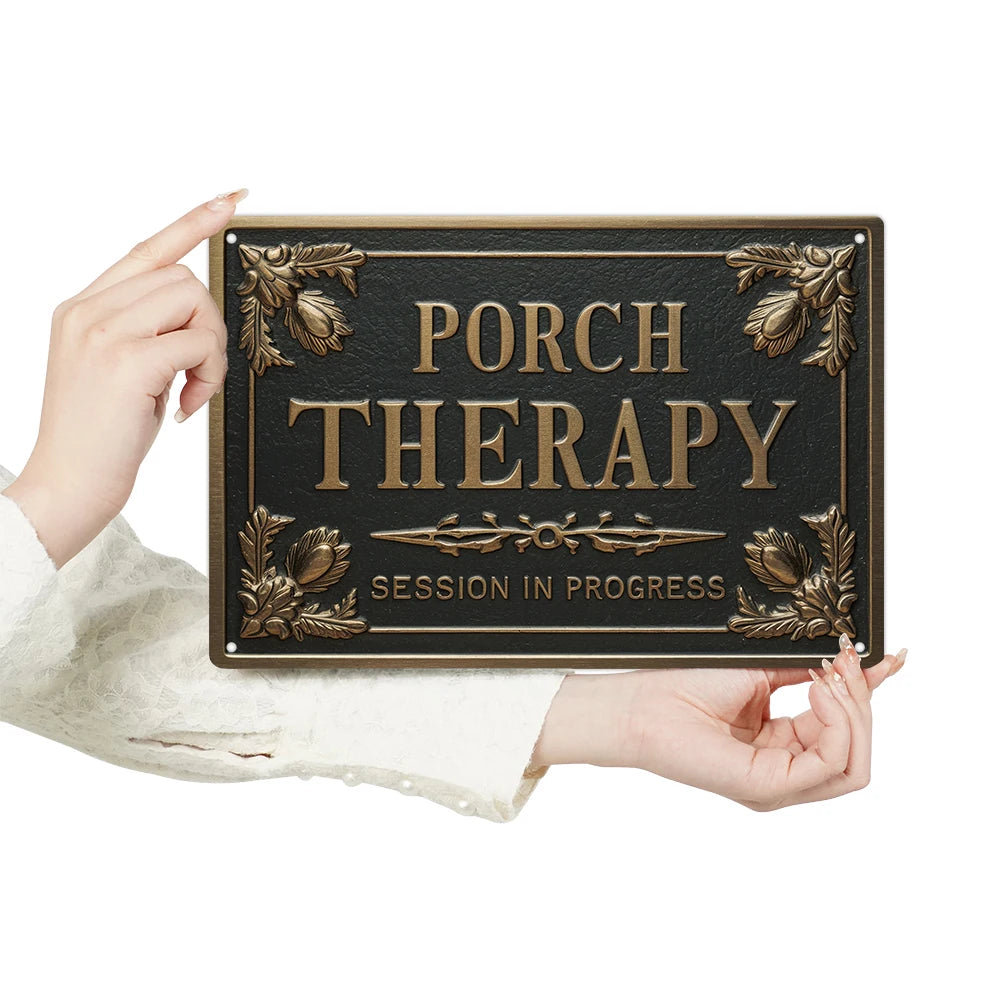Porch Therapy Vintage Tin Sign
