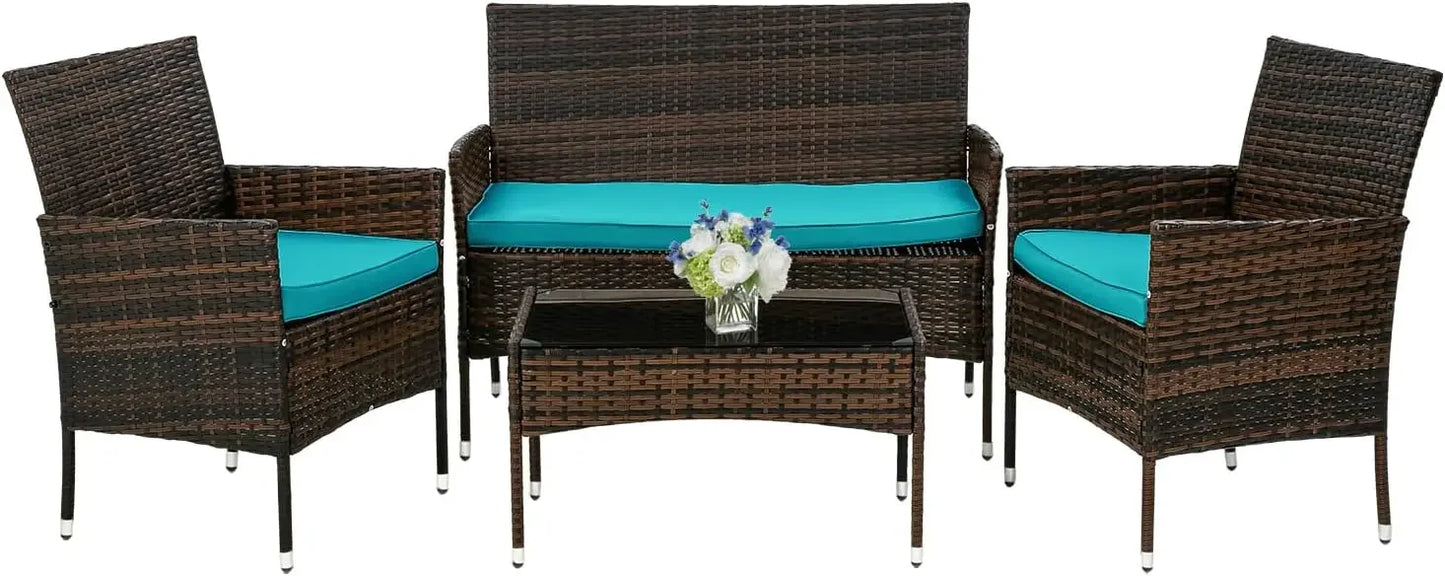 Patio Furniture Set Bright Colors