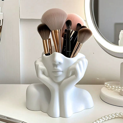 Face Makeup And Brush Storage