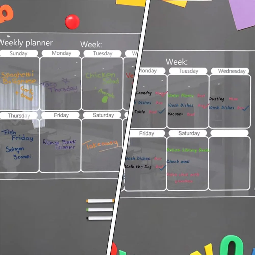 Magnetic Calendar Board for Fridge