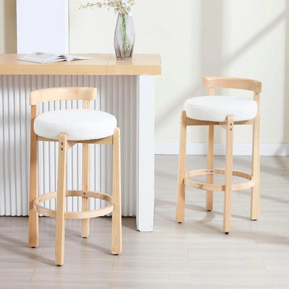 Mid-Century Upholstered Bar Stools Set of 2