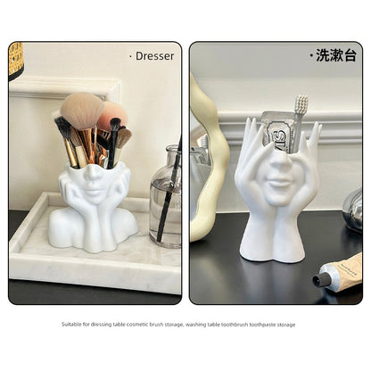 Face Makeup And Brush Storage