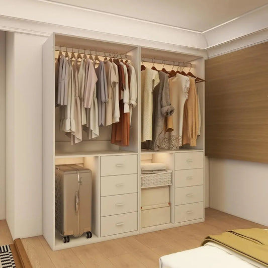 Walk-in Closet System  4 Drawers Shelves