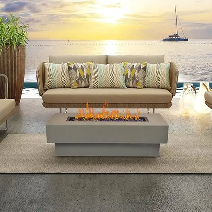 Gas Fire Pit Table With Glass Cover