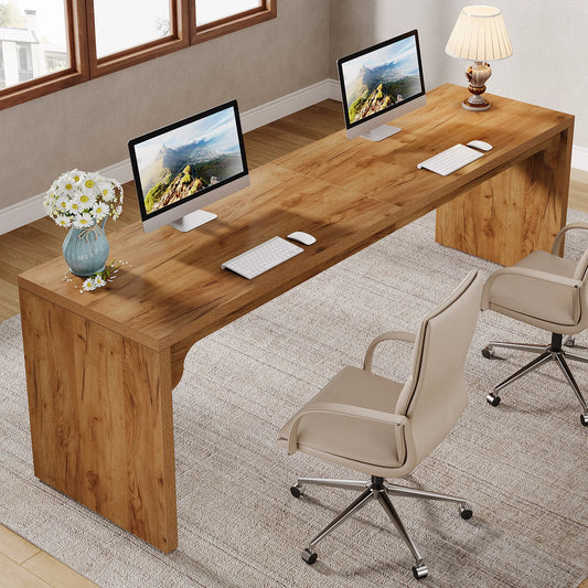 Wooden Extra Long Desk Double Workstation
