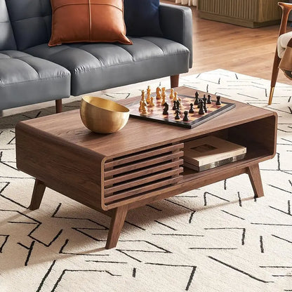 Wood Coffee Table With Storage